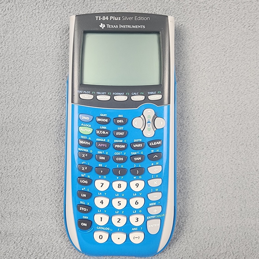 Texas Instruments TI-84 Plus Silver Edition Graphing Calculator Blue Tested - Picture 3 of 6